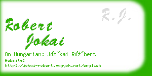 robert jokai business card